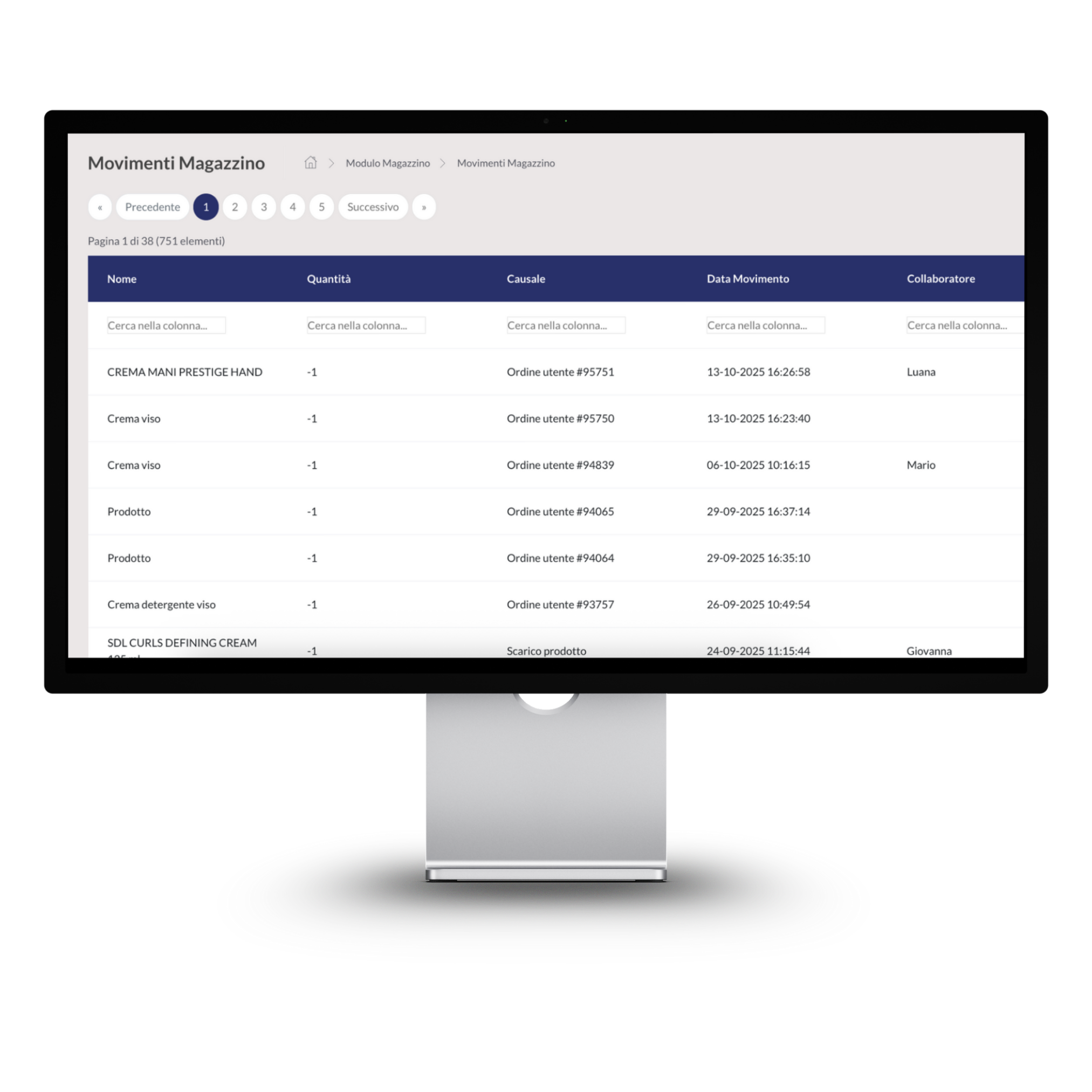 magazzino integrato con e-commerce
